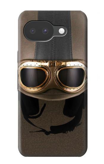 S2645 Vintage Brown Goggles Motorcycle Helmet Case For Google Pixel 10a