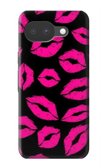 S2933 Pink Lips Kisses on Black Case For Google Pixel 10a