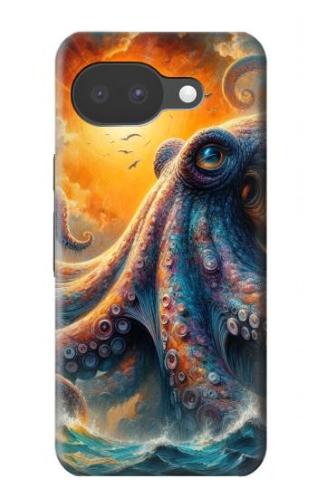 S4003 Oil Color Painting Giant Octopus Case For Google Pixel 10a