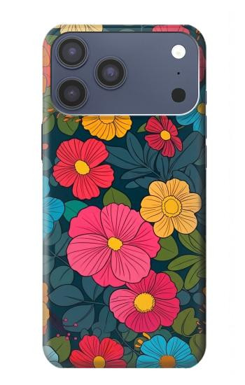 S4105 Vibrant Colorful Floral Pattern Case For iPhone 17 Pro Max, 18 Pro Max