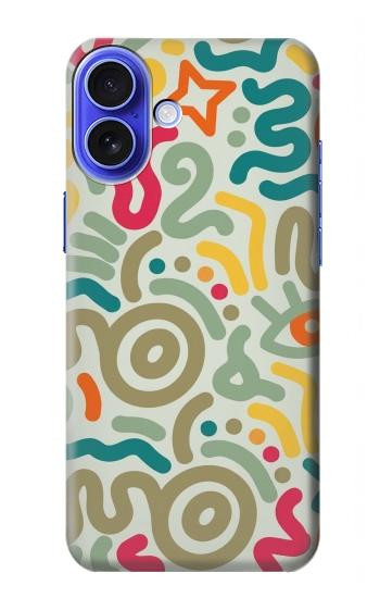 S4078 Abstract Colorful Doodle Pattern Case For iPhone 16