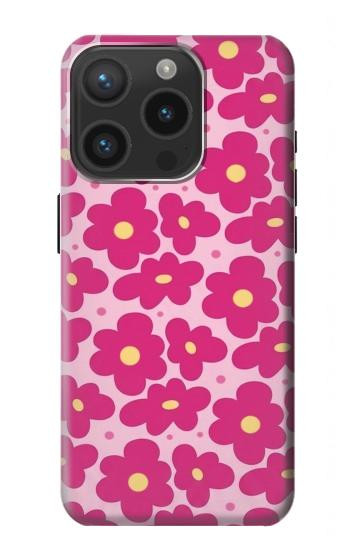 S4097 Pink Floral Seamless Pattern Design Case For iPhone 15 Pro