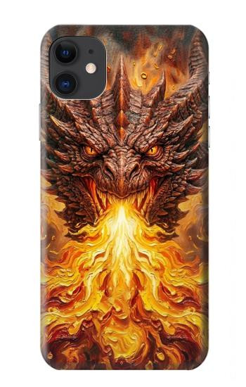 S4090 Epic Fire Dragon Fantasy Illustration Case For iPhone 11