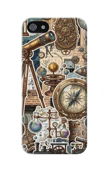 S4100 Vintage Scientific Discovery Collage Case For iPhone 5 5S SE