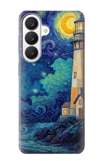 S4092 Moonlit Lighthouse Coastal Painting Case For Samsung Galaxy S26