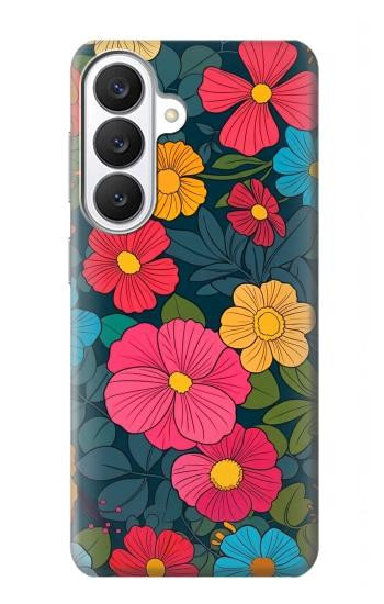 S4105 Vibrant Colorful Floral Pattern Case For Samsung Galaxy S26