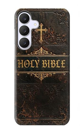 S4109 Vintage Antique Bible Book Cover Art Case For Samsung Galaxy S25 FE