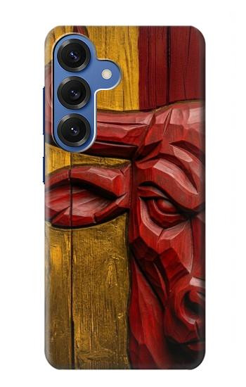S4098 Span Bull Carved Artwork Case For Samsung Galaxy S25