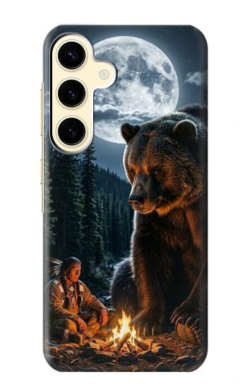 S4095 Majestic Bear Indian Wilderness Art Case For Samsung Galaxy S24