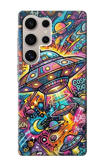 S4085 Cosmic Spaceship Psychedelic Art Case For Samsung Galaxy S24 Ultra