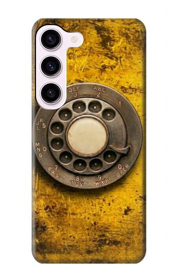 S4107 Retro Rotary Phone Dial Vintage Case For Samsung Galaxy S23