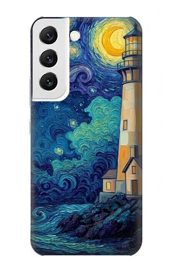 S4092 Moonlit Lighthouse Coastal Painting Case For Samsung Galaxy S22