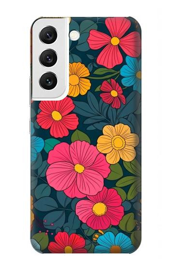 S4105 Vibrant Colorful Floral Pattern Case For Samsung Galaxy S22