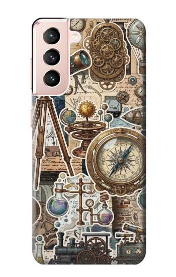S4100 Vintage Scientific Discovery Collage Case For Samsung Galaxy S21 5G