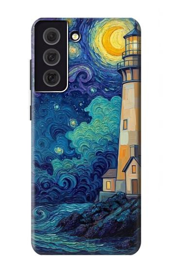 S4092 Moonlit Lighthouse Coastal Painting Case For Samsung Galaxy S21 FE 5G