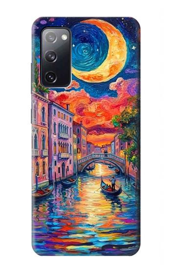 S4083 Colorful Painting Moonlit Venice City Case For Samsung Galaxy S20 FE