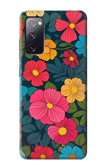 S4105 Vibrant Colorful Floral Pattern Case For Samsung Galaxy S20 FE