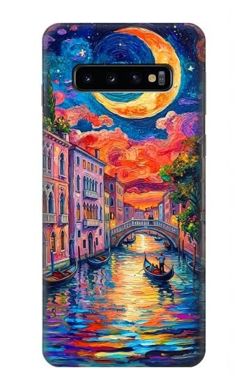S4083 Colorful Painting Moonlit Venice City Case For Samsung Galaxy S10