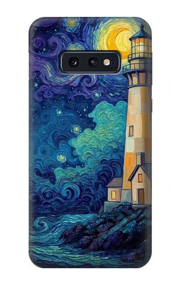 S4092 Moonlit Lighthouse Coastal Painting Case For Samsung Galaxy S10e