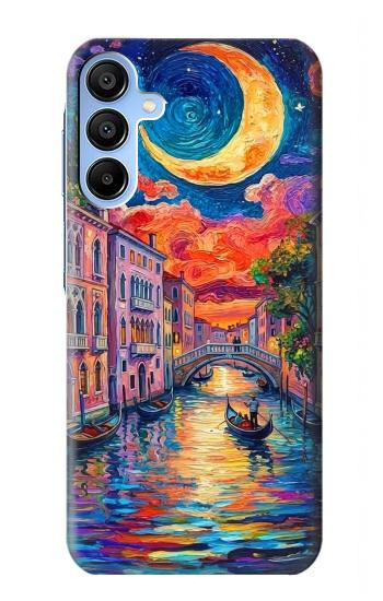 S4083 Colorful Painting Moonlit Venice City Case For Samsung Galaxy A15 5G