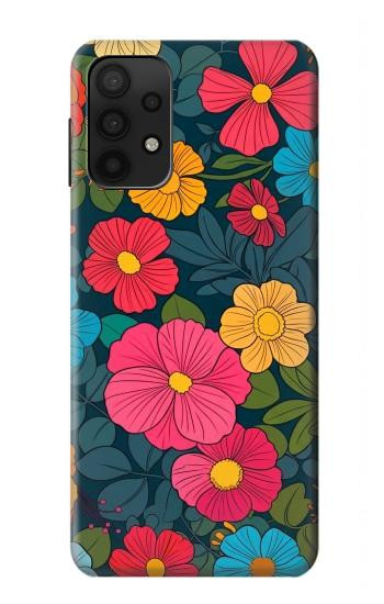 S4105 Vibrant Colorful Floral Pattern Case For Samsung Galaxy A32 5G