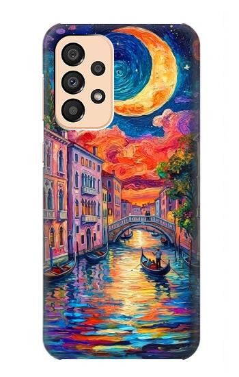 S4083 Colorful Painting Moonlit Venice City Case For Samsung Galaxy A33 5G