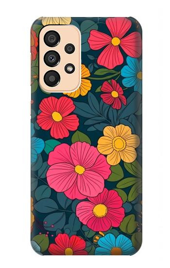 S4105 Vibrant Colorful Floral Pattern Case For Samsung Galaxy A33 5G