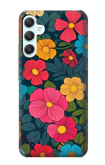 S4105 Vibrant Colorful Floral Pattern Case For Samsung Galaxy A34 5G