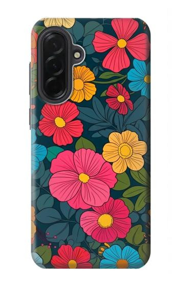S4105 Vibrant Colorful Floral Pattern Case For Samsung Galaxy A36
