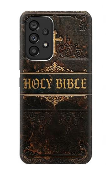 S4109 Vintage Antique Bible Book Cover Art Case For Samsung Galaxy A53 5G