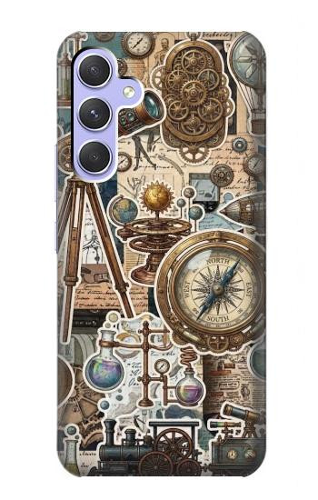 S4100 Vintage Scientific Discovery Collage Case For Samsung Galaxy A54 5G