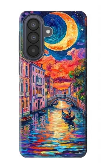 S4083 Colorful Painting Moonlit Venice City Case For Samsung Galaxy A57