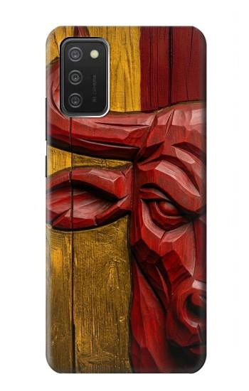 S4098 Span Bull Carved Artwork Case For Samsung Galaxy A03S