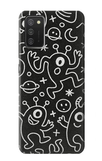 S4101 Cute Cartoon Monster Pattern Case For Samsung Galaxy A03S