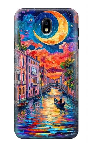 S4083 Colorful Painting Moonlit Venice City Case For Samsung Galaxy J7 (2018), J7 Aero, J7 Top, J7 Aura, J7 Crown, J7 Refine, J7 Eon, J7 V 2nd Gen, J7 Star