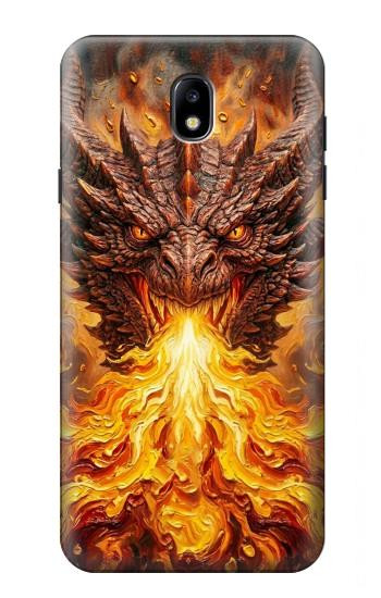 S4090 Epic Fire Dragon Fantasy Illustration Case For Samsung Galaxy J7 (2018), J7 Aero, J7 Top, J7 Aura, J7 Crown, J7 Refine, J7 Eon, J7 V 2nd Gen, J7 Star