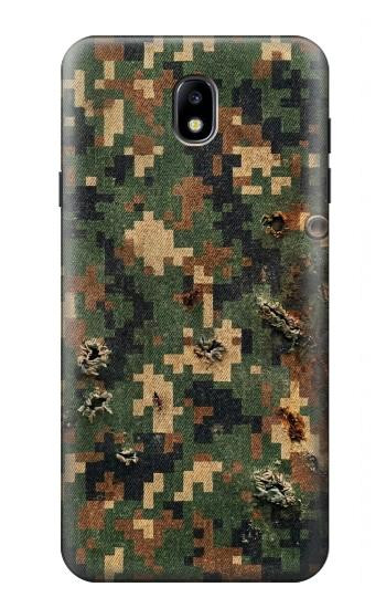 S4091 Green Digital Camouflage Pattern Case For Samsung Galaxy J7 (2018), J7 Aero, J7 Top, J7 Aura, J7 Crown, J7 Refine, J7 Eon, J7 V 2nd Gen, J7 Star