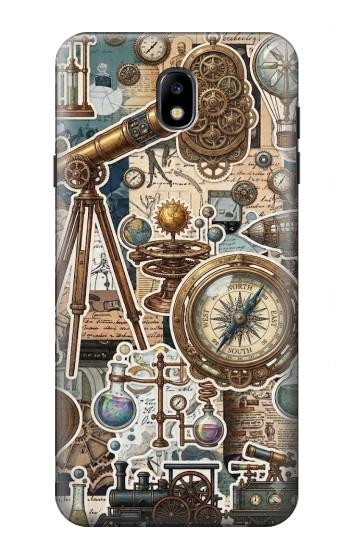 S4100 Vintage Scientific Discovery Collage Case For Samsung Galaxy J7 (2018), J7 Aero, J7 Top, J7 Aura, J7 Crown, J7 Refine, J7 Eon, J7 V 2nd Gen, J7 Star