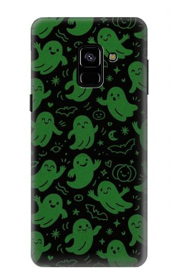S4087 Cute Green Ghost Cartoon Pattern Case For Samsung Galaxy A8 (2018)