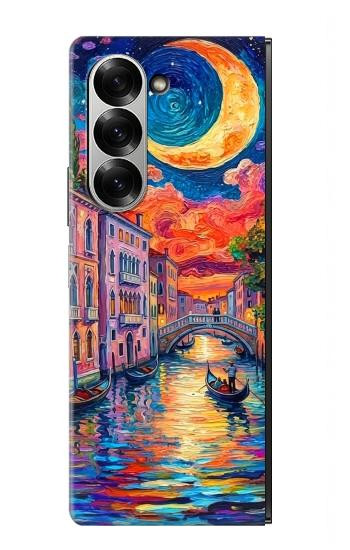 S4083 Colorful Painting Moonlit Venice City Case For Samsung Galaxy Z Fold 7