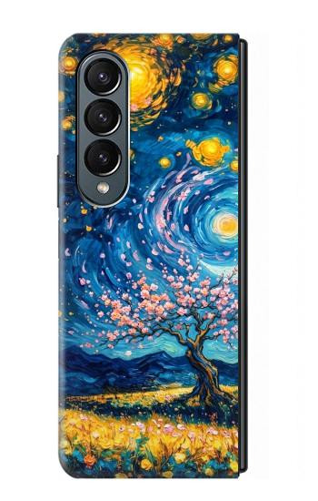 S4081 Dreamy Spiral Galaxy Night Sky Art Case For Samsung Galaxy Z Fold 4