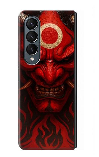 S4099 Mystic Red Demon Illustration Case For Samsung Galaxy Z Fold 4