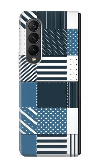 S4082 Modern Geometric Patchwork Pattern Case For Samsung Galaxy Z Fold 3 5G