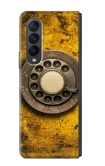 S4107 Retro Rotary Phone Dial Vintage Case For Samsung Galaxy Z Fold 3 5G