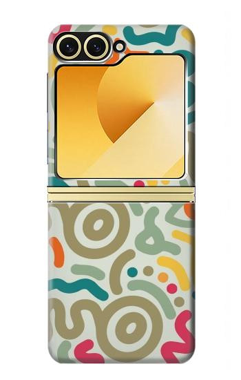 S4078 Abstract Colorful Doodle Pattern Case For Samsung Galaxy Z Flip 6, Flip 7 FE