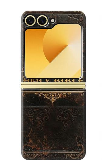 S4109 Vintage Antique Bible Book Cover Art Case For Samsung Galaxy Z Flip 6, Flip 7 FE
