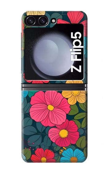 S4105 Vibrant Colorful Floral Pattern Case For Samsung Galaxy Z Flip 5