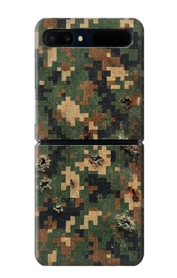 S4091 Green Digital Camouflage Pattern Case For Samsung Galaxy Z Flip 5G