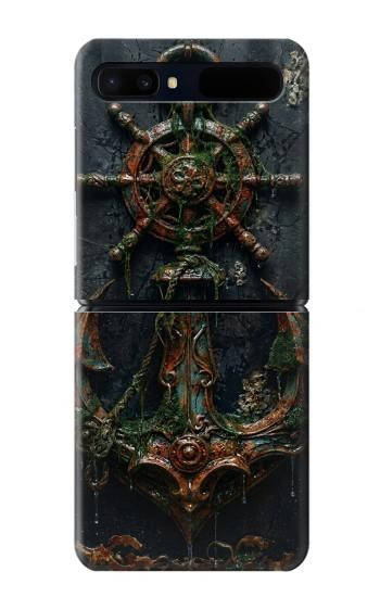 S4106 Vintage Maritime Anchor Helm Art Case For Samsung Galaxy Z Flip 5G