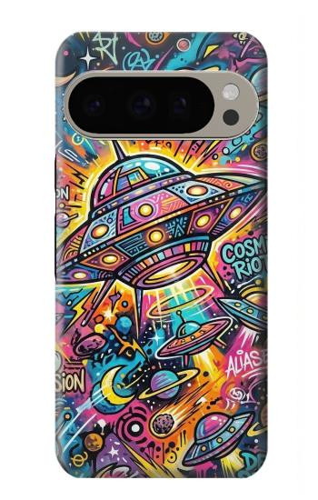 S4085 Cosmic Spaceship Psychedelic Art Case For Google Pixel 9 Pro